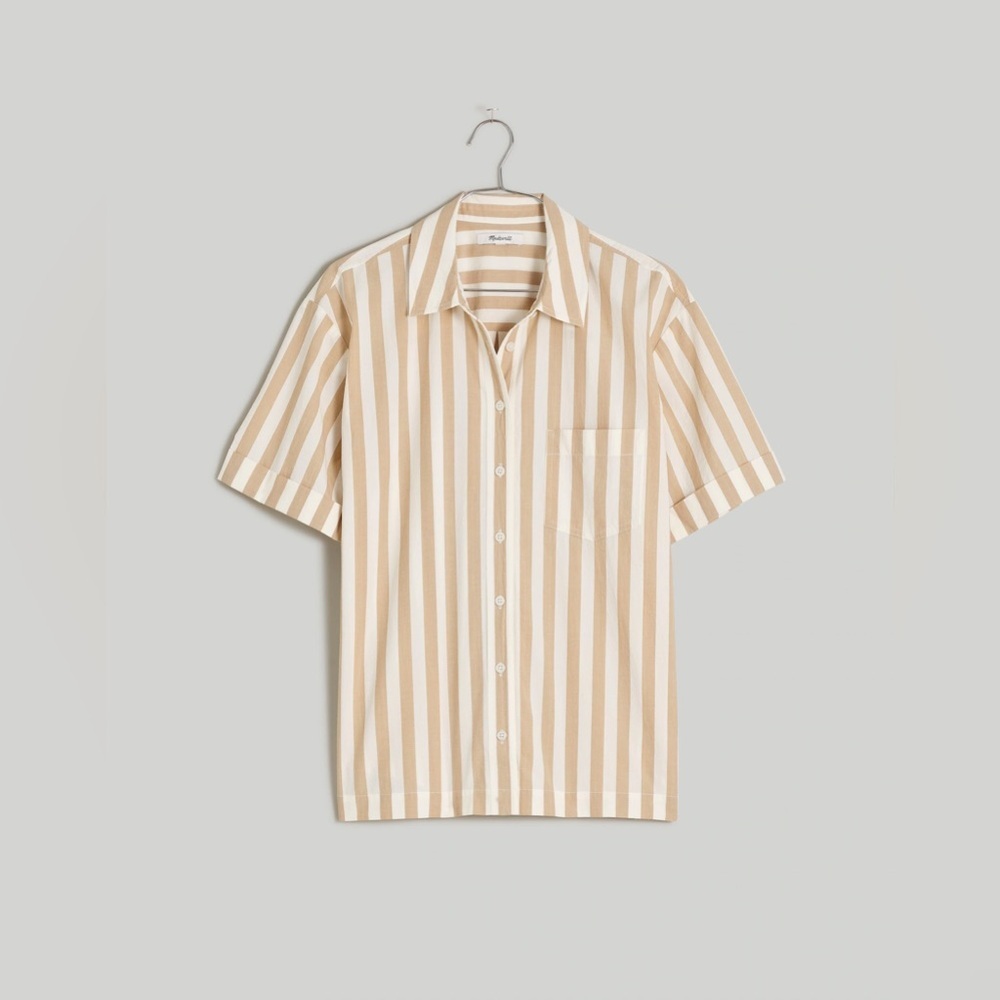 Madewell Signature Poplin Short-Sleeve Button-Down Shirt - Size XXS - Picture 5 of 5